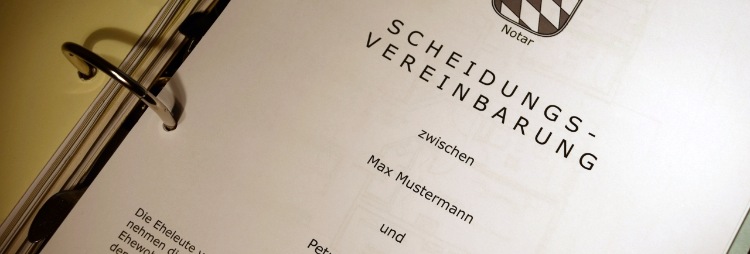 Anwalt Scheidungsvereinbarung