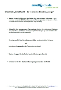 Formular Checkliste Unfallflucht