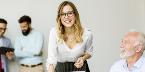 Gesprächssituation in Anwaltskanzlei