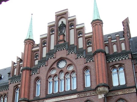 Lübeck Gerichtshaus in der Großen Burgstraße Ausschnitt