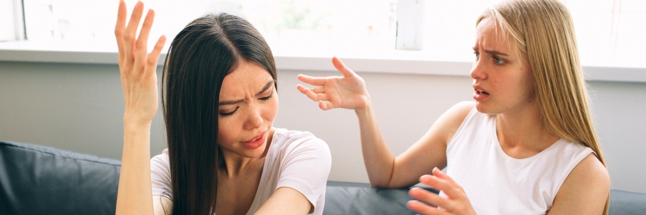 lautstarker Streit zwischen zwei Frauen